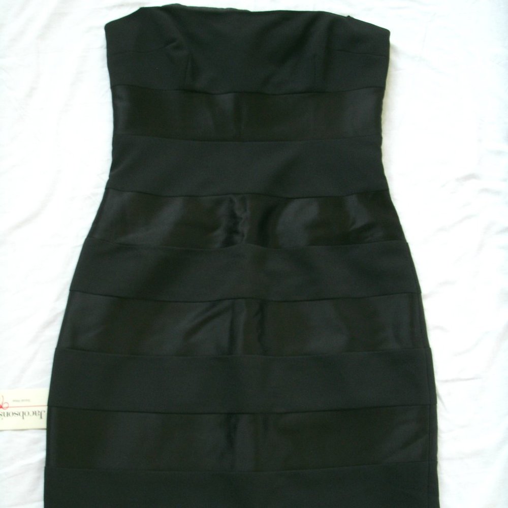 Vintage 90s Dress Black Laundry Shelli Segal Size 6 Classic Formal Cocktail